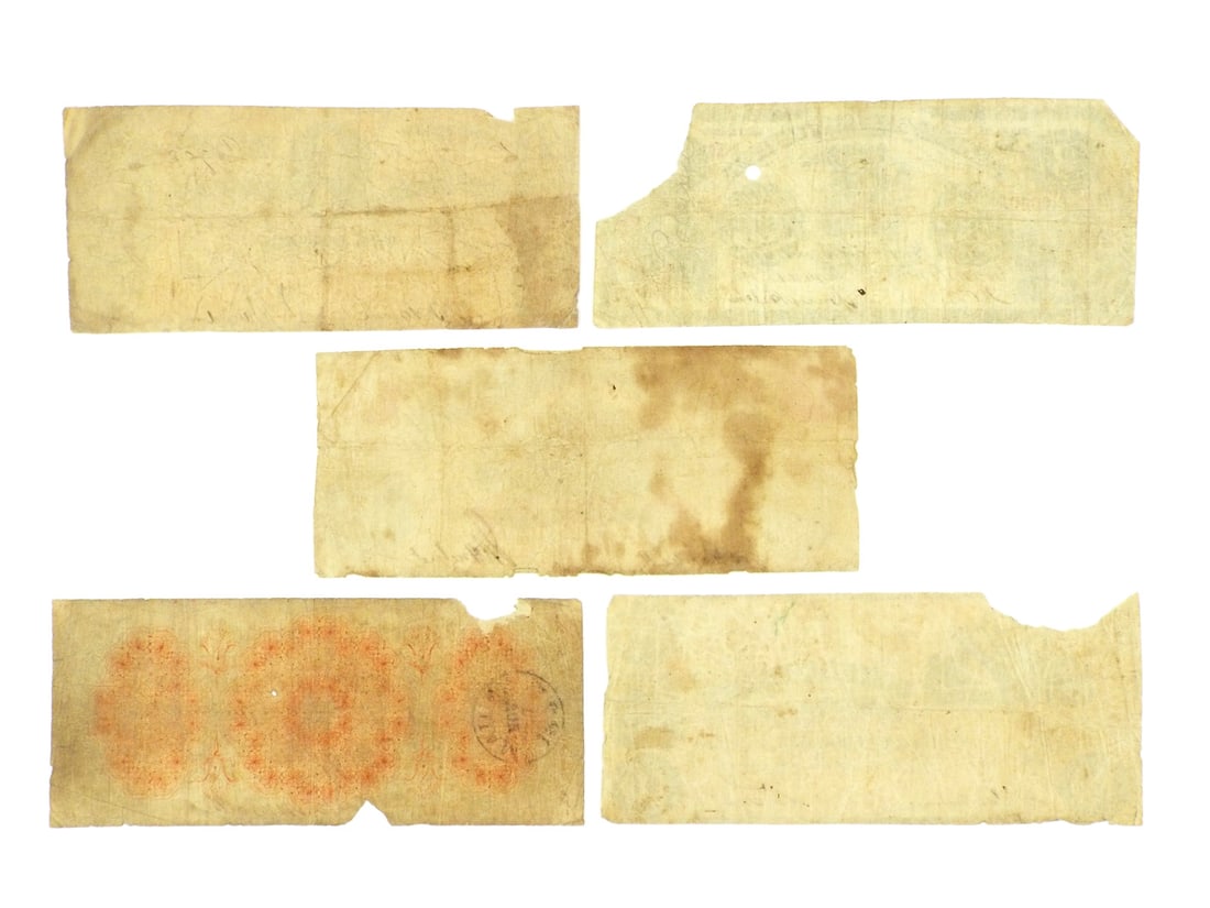 Five Confederate Notes - 2