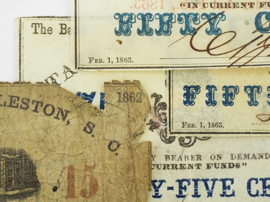 Seven S.C. Confederate Notes - 3