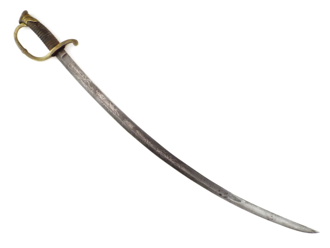 Rare US Civil War Mounted Artillery Officer Sword By AMES MFG CO with Frosted Monogram (1 of 20)