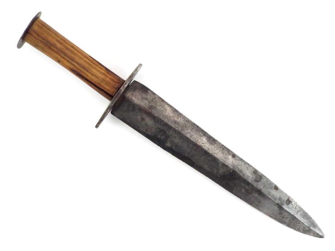 Unique American Civil War Era Handmade Dagger with Painted INVENTORY NUMBER (1 of 17)