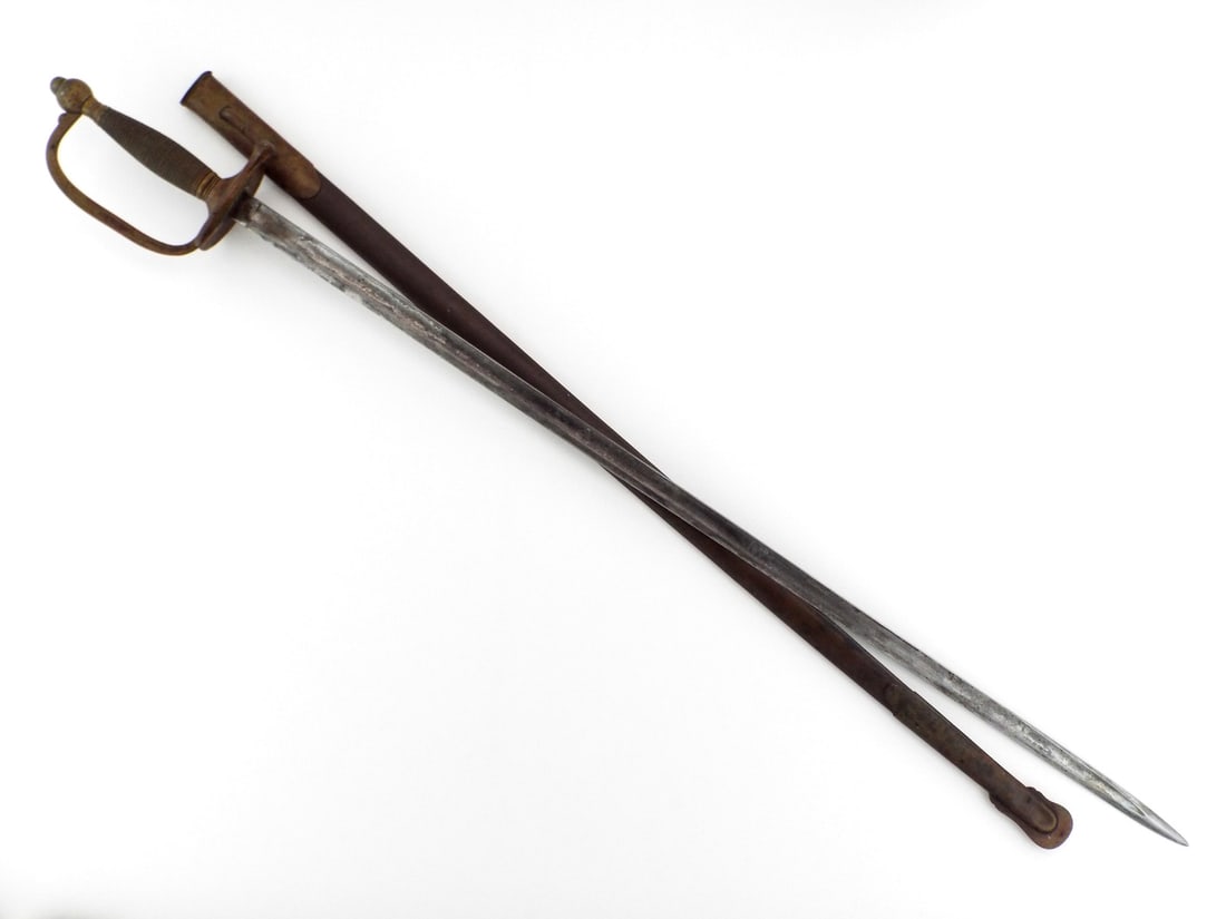 American Civil War NCO Sword By EMERSON & SILVER with Steel Scabbard (1 of 16)
