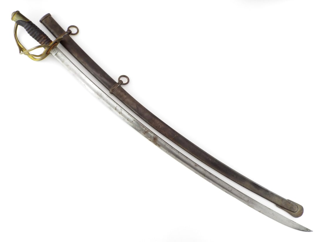 US Civil War AMES CO Cavalry Sword Albert D. King Inspected (1 of 12)