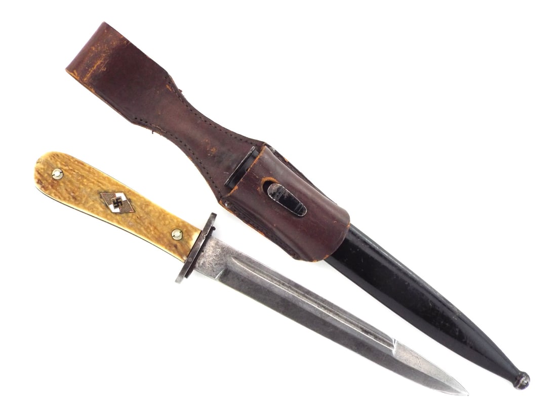 Modified German WWII Luftwaffe Forestry Dagger By WAFFEN LOESCHE BERLIN & Stag Hilt (1 of 15)