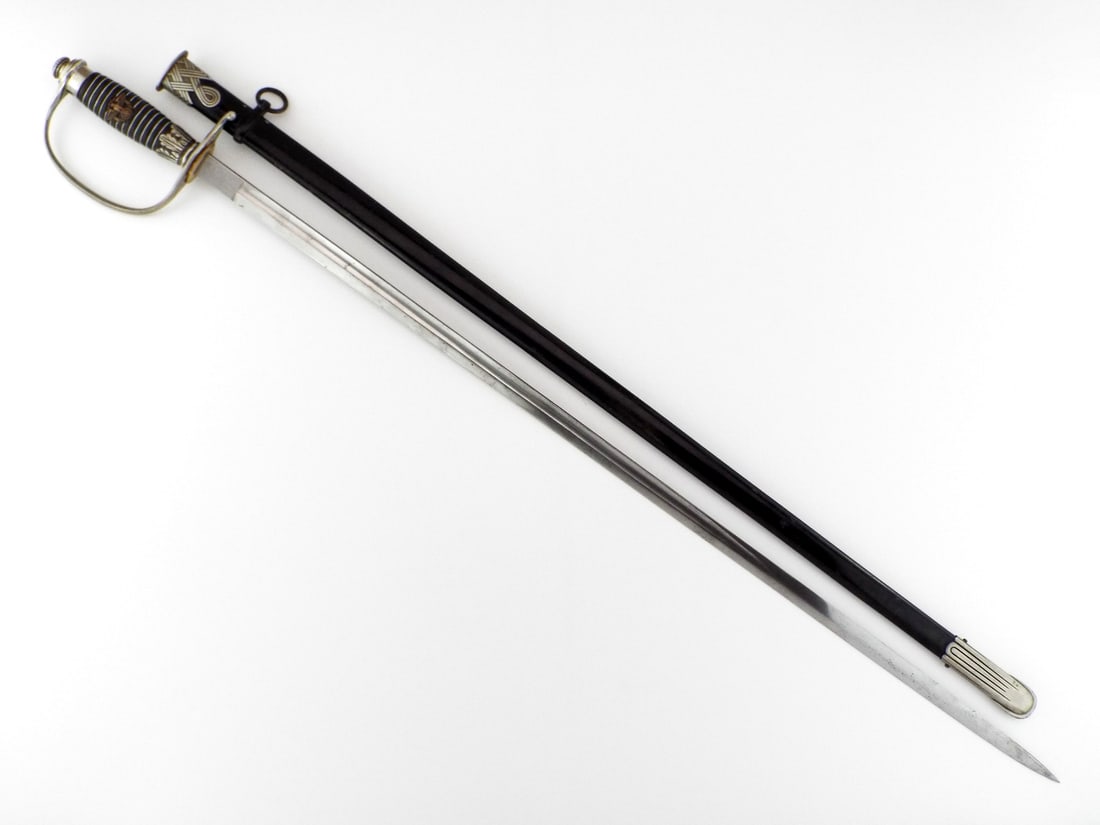 German WWII Police Officer Dress Sword By CARL EICKHORN with Ornate Hilt Fittings (1 of 14)
