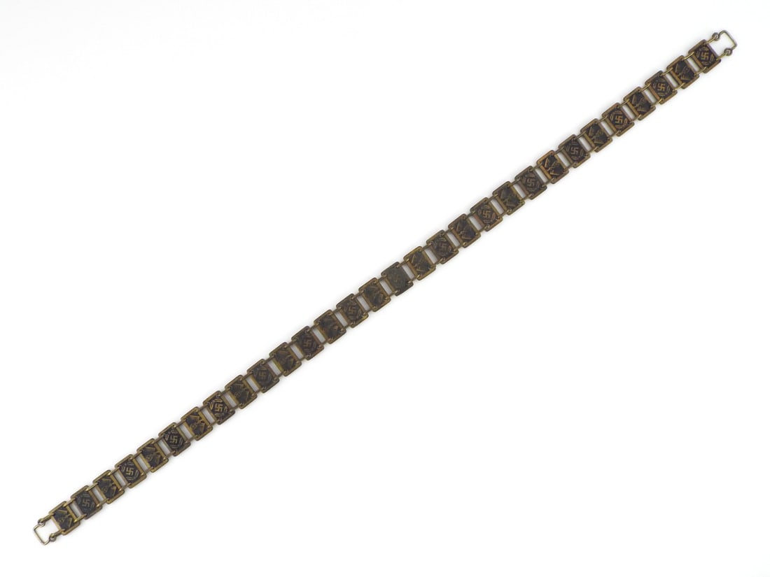German WWII SA OFFICER GORGET CHAIN Belt with Brass Links (1 of 7)
