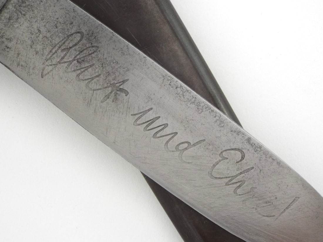German WWII HJ Knife By TIGER SOLINGEN with Etched Motto (1 of 15)