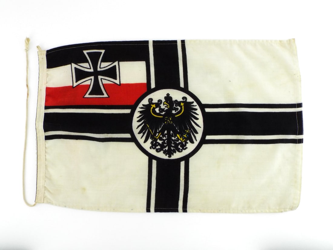 German WWI Imperial War Flag: German WWI Imperial War Flag. Size 15 x 23 inches.