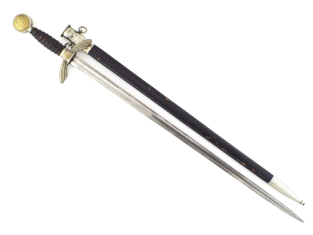 German WWII LUFTWAFFE OFFICER SWORD with Scabbard (1 of 15)