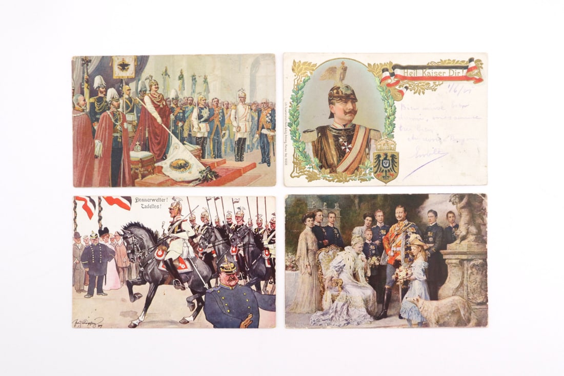German Imperial WWI Era KAISER WILHELM II Postcards Printed Inscription (1 of 6)