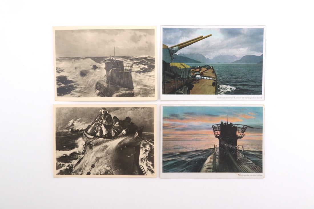 German WWII Kriegsmarine Action Postcards (1 of 6)