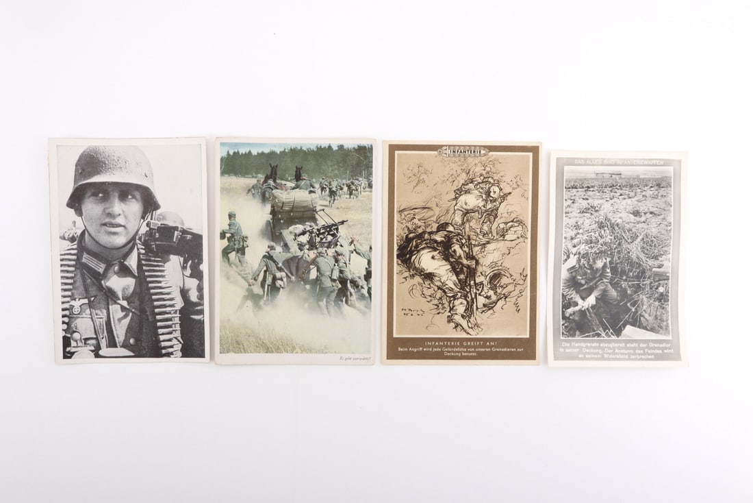 Group of German WWII Infantry Propaganda Postcards (1 of 6)