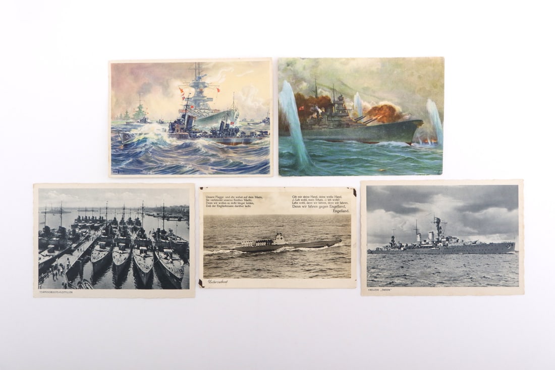 German WWII Kriegsmarine Propaganda Postcards (1 of 6)