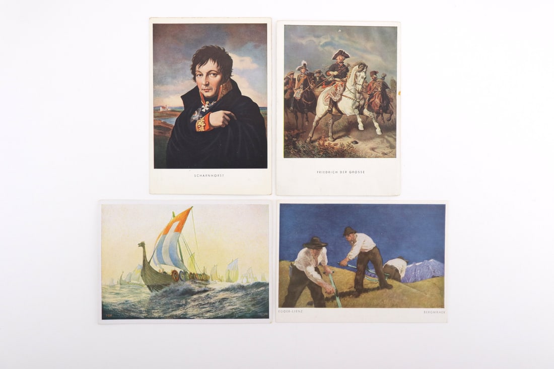 German WWII Military Scenes Art Postcards (1 of 6)