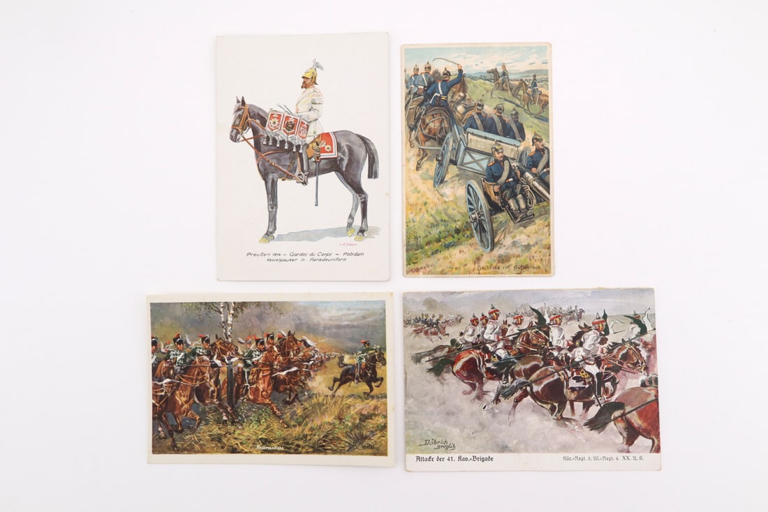 German WWI Imperial CAVALRY Military Postcards (1 of 6)