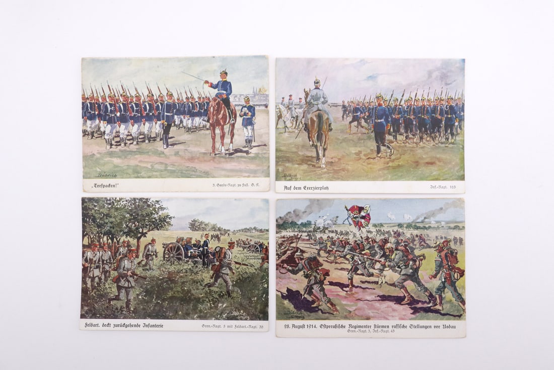 German WWI Lot of Postcards Military Illustrations (1 of 6)