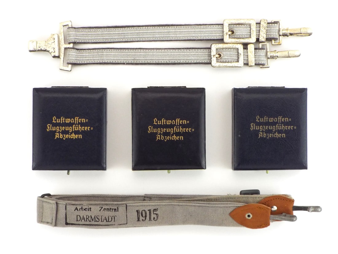 Lot of German Medal Award Cases and Dagger Hangers (1 of 6)