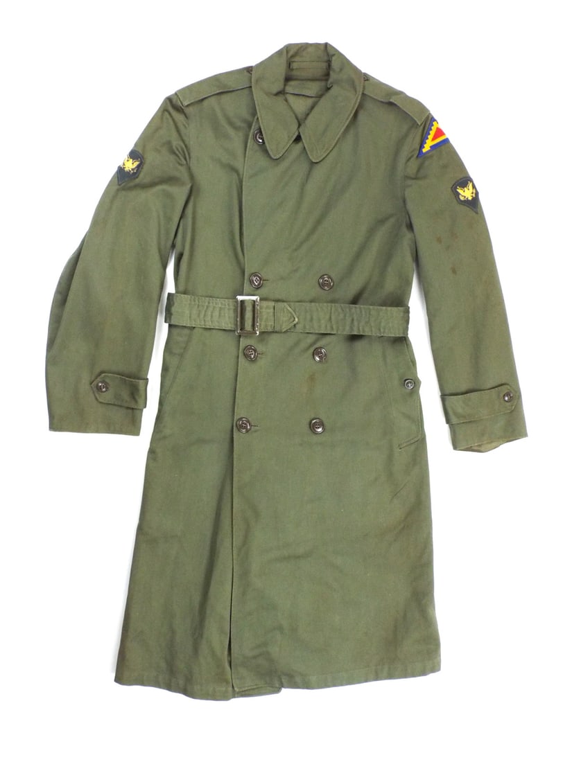 US Post WWII-Korean War Trench Coat with 7th ARMY PATCH (1 of 10)
