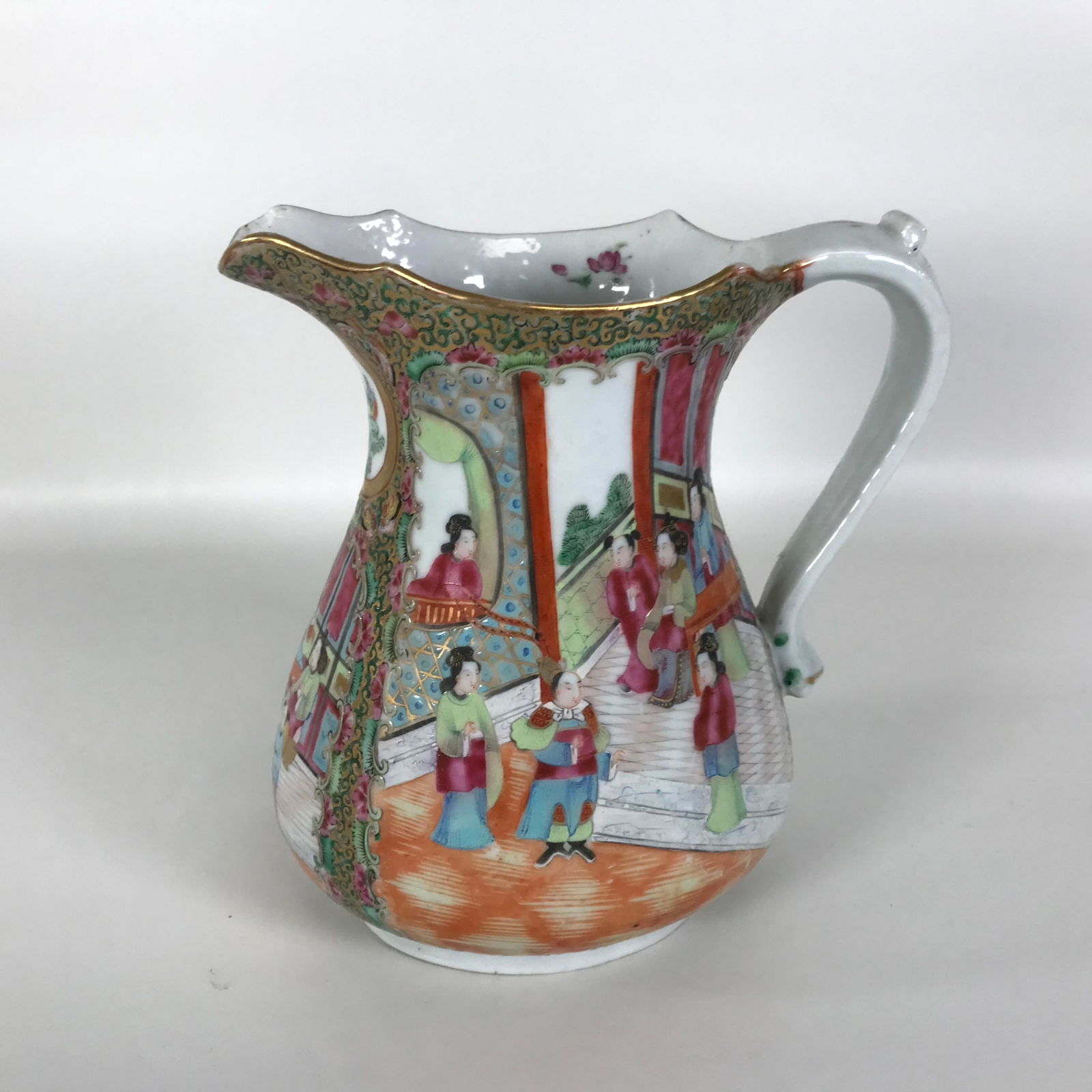 19th Century Rose Medallion Chinese Porcelain Pitcher (1 of 9)