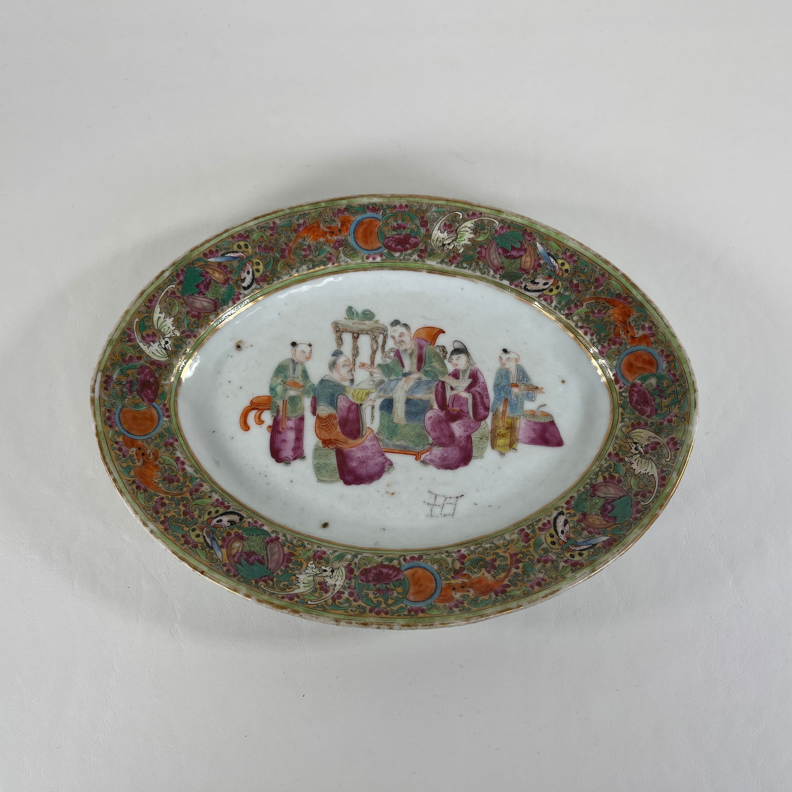 19th Century Rose Mandarin Chinese Porcelain Platter (1 of 6)