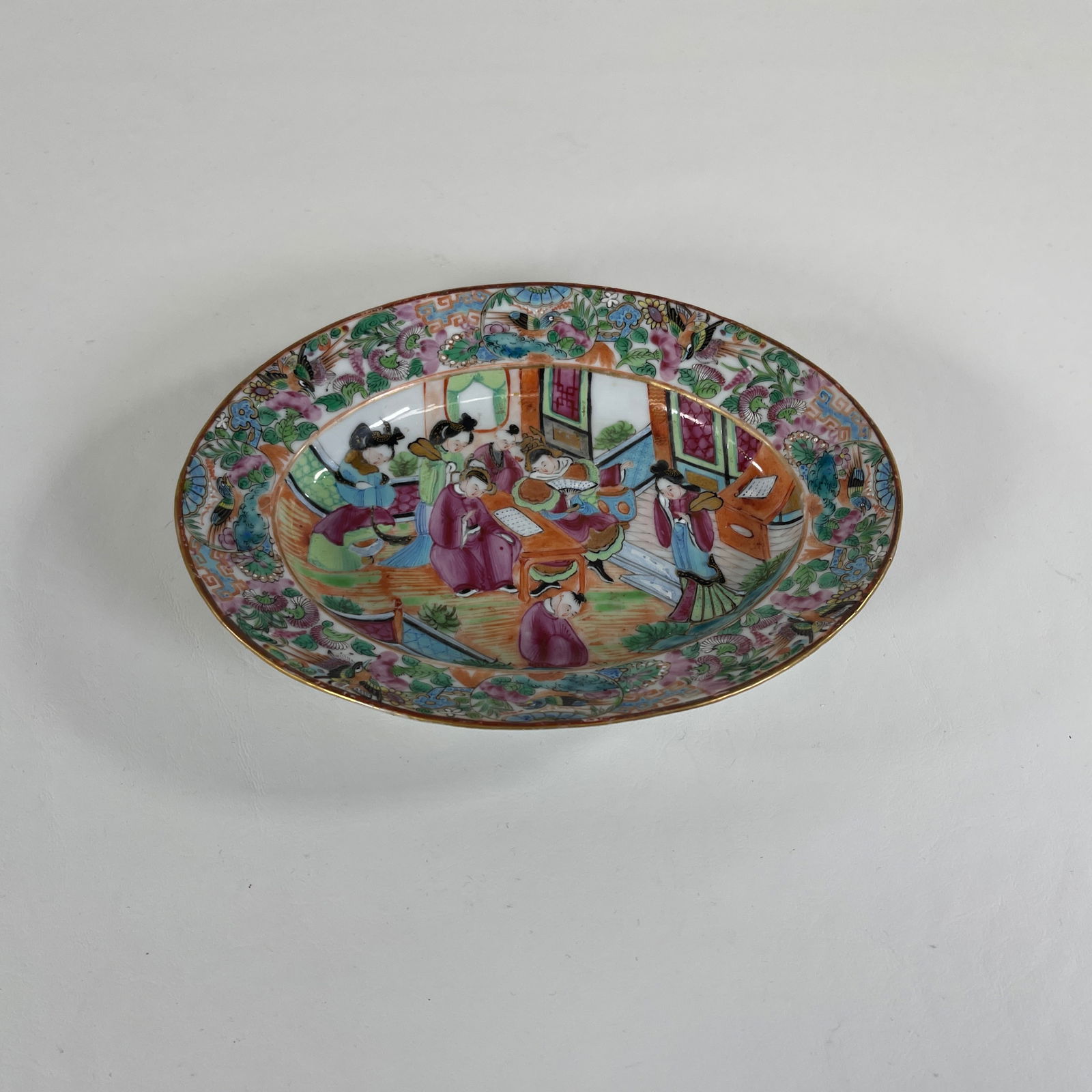 19th Century Rose Mandarin Chinese Porcelain Small Platter (1 of 5)