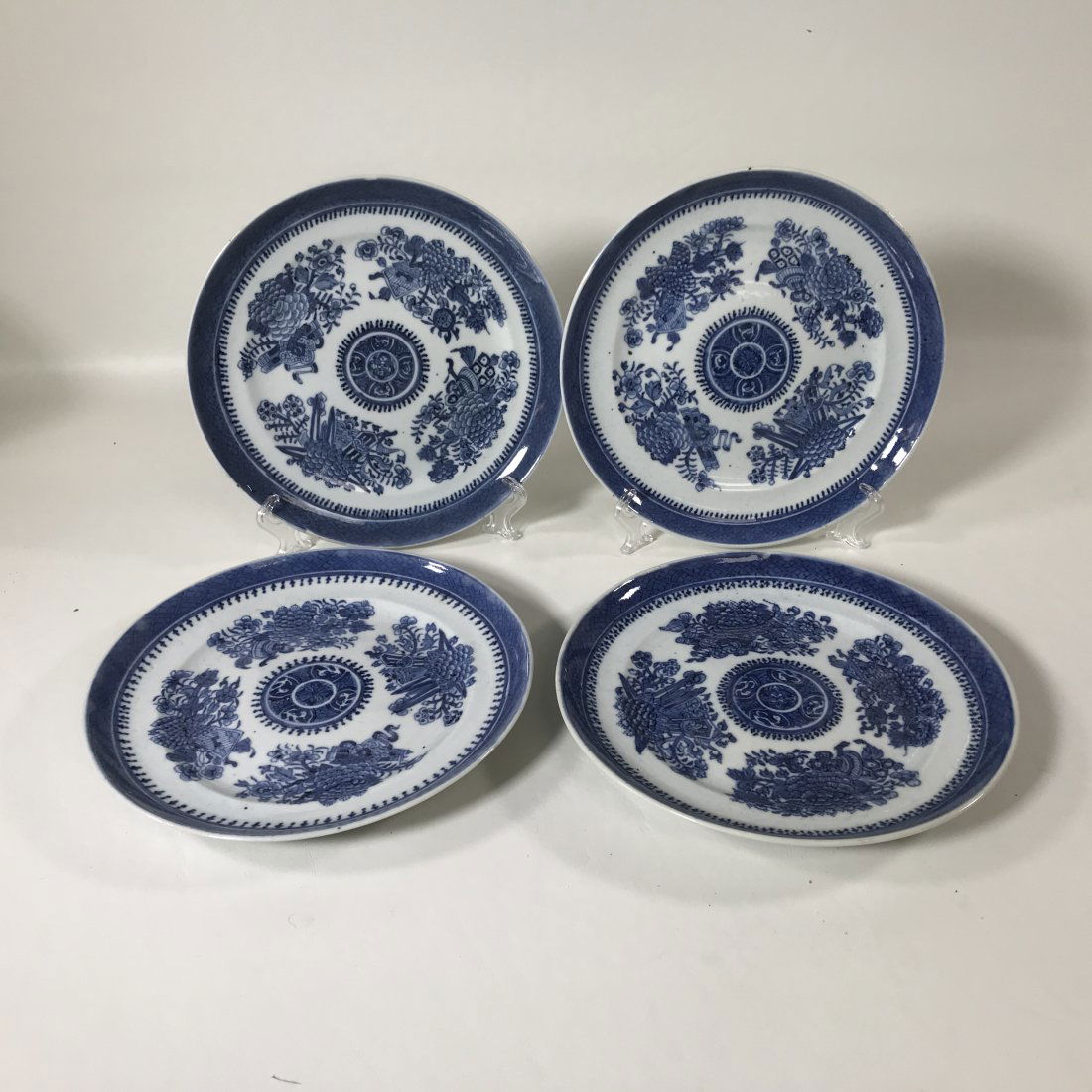 Set of (4) 19th C. Chinese Export Porcelain, Fitzhugh Plates (1 of 4)