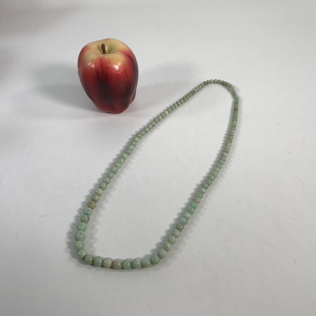 Chinese Carved Jade Bead Necklace (1 of 8)