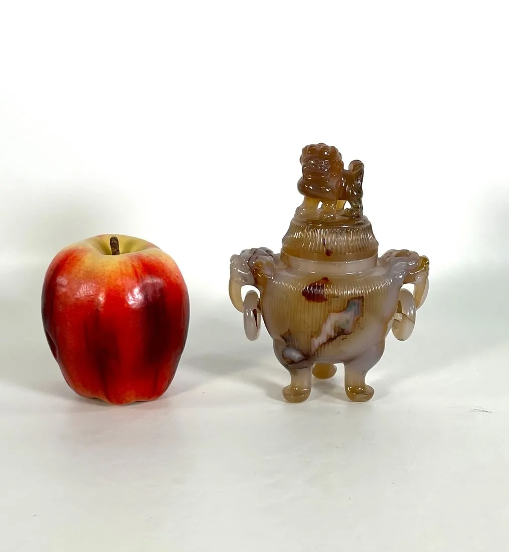 Fine Carved Agate Censer (1 of 8)
