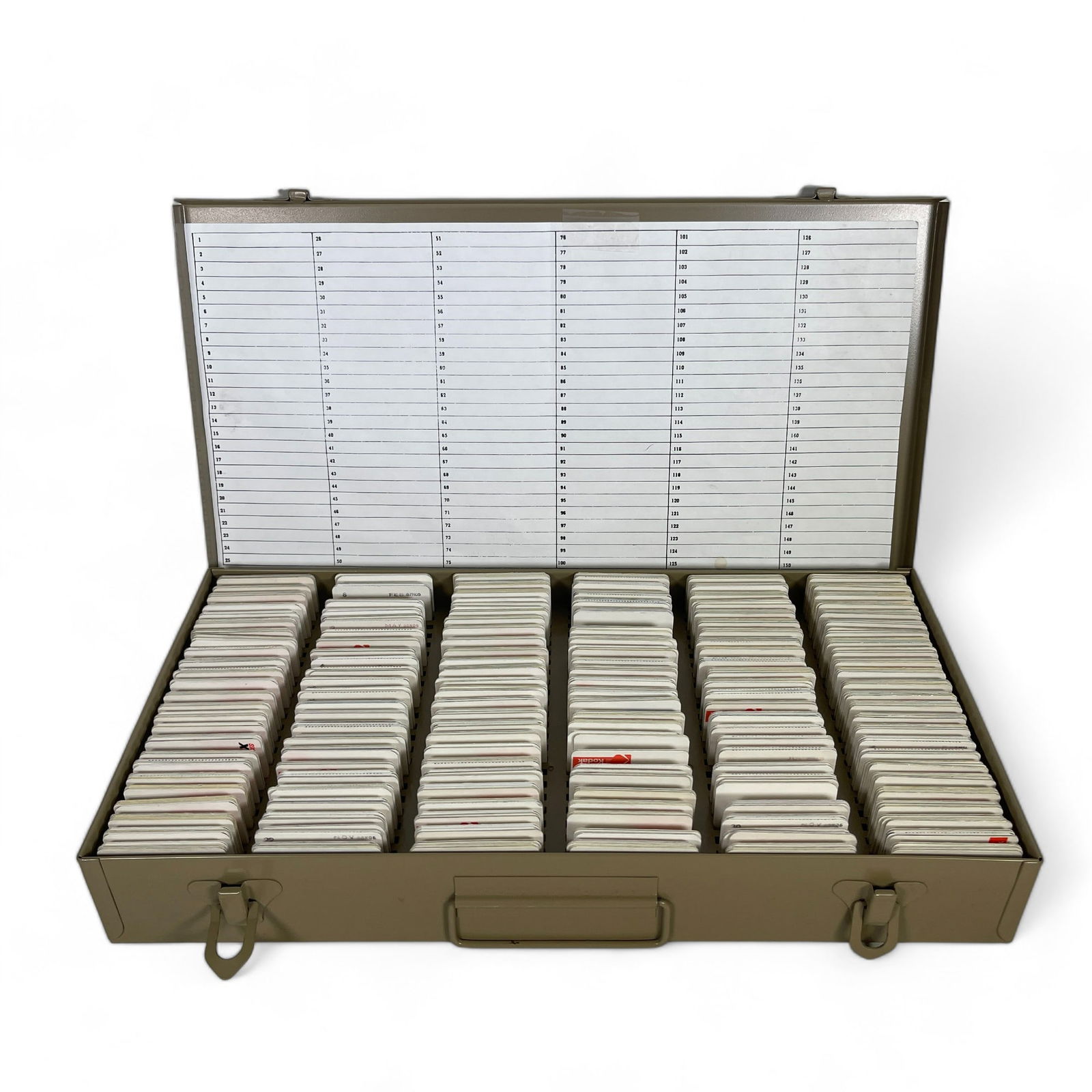 Over 400 Vintage Kodak Kodachrome 35mm Film Slides - Aviation, Boat, and Landscape Theme): Box measures 14 5/8" wide, 8" deep, 2 1/8" tall.