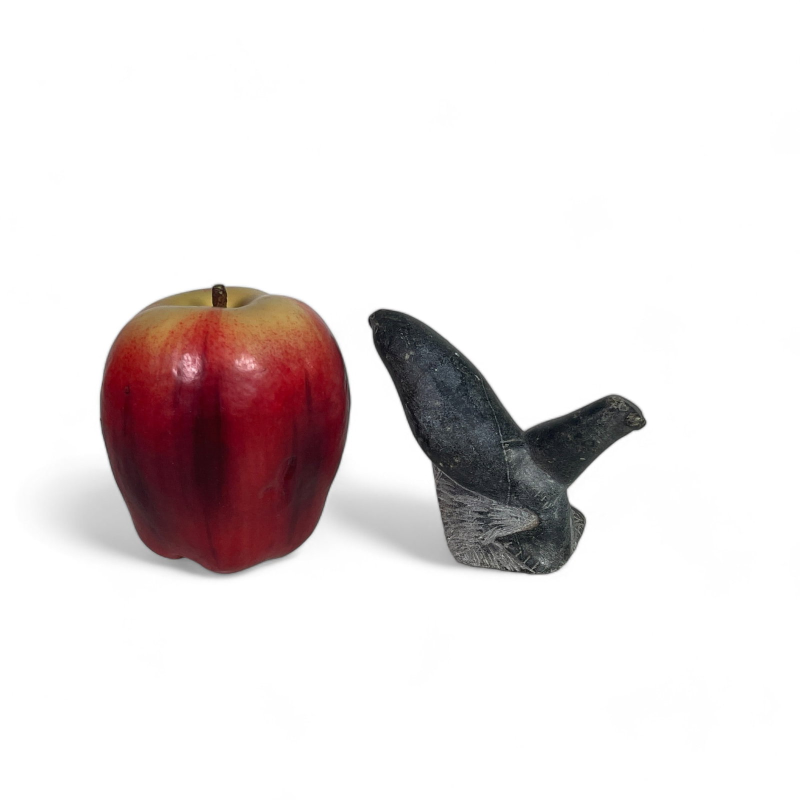 Inuit Carving of Two Seals: Measures 4" wide, 2" deep, 2 3/4" tall.