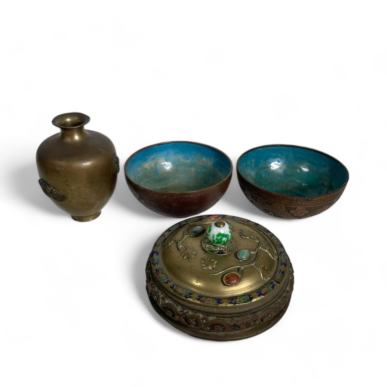 Group of Asian Copper and Brass Objects (1 of 6)