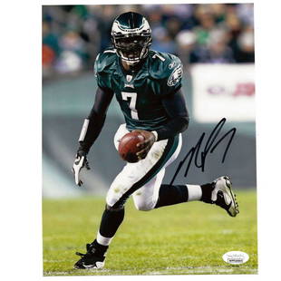 NFL Philadelphia Eagles Michael Vick #7 Autograph Signed Photograph 16x20 JSA: Signed by Michael VickShop with confidence as this product has been authenticated by JSA and comes complete with a Certificate of Authenticity.