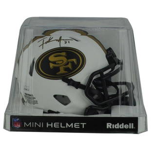 NFL San Francisco 49ers Frank Gore Signed Riddell Mini Helmet Speed Lunar Eclipse: Signed by Frank GoreFrank Gore VIP Autographed Riddell Speed Lunar Eclipse San Francisco 49ers Frank Gore # 21 Autographed Mini Helmet features signature in gold market.The ultimate NFL mini football