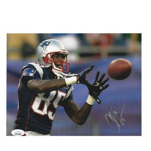 Chad Ochocinco New England Patriots NFL #85 8X10 Signed Autograph Photo JSA Cert: Own this signed autographed photograph and own a part of history! Signed by Chad Ochocinco with the New England Patriots. Shop with confidence as this product has been authenticated by JSA and comes