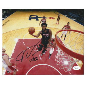 Miami Heat NBA Justise Winslow #20 Dunk Signed Autographed Photo 16x20 Authentic: Signed by Justise Winslow, JSA Authentication