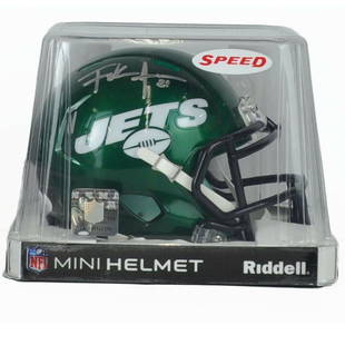 NFL New York Jets Frank Gore #21 Signed Autograph Riddell Mini Helmet JSA Speed: Signed by Frank GoreThis New York Jets Frank Gore # 21 Autographed Mini Helmet features signature.The ultimate NFL mini football helmet collectible, perfect NFL mini football helmets for autographs