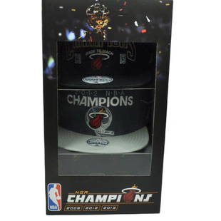 NBA Miami Heat Limited Edition Champions Set 2006 2012 2013 Hats Adidas Adjustab: This Adidas Limited Edition Championship Set features the 2006,2012,2013 locker room hats. 2006 hat features team logo embroidered on front, adjustable velcro closure and trophy graphics on curved