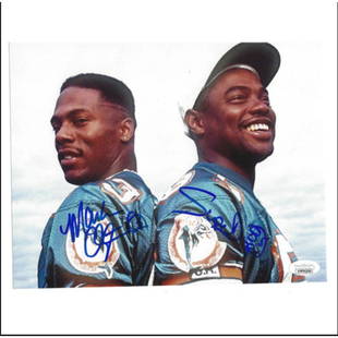 NFL Miami Dolphins Mark Brothers Autograph Picture 16X20 Signed Photograph: Signed by Mark Duper and Mark Clayton!This Miami Dolphins image show Mark Brothers Duper #85 & Clayton #83. Photo measures approximately 16X20. Shop with confidence as this product has been