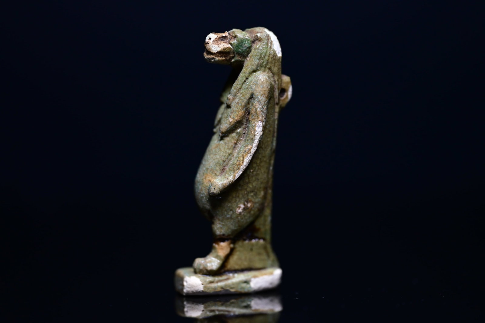 Egyptian faience amulet of taweret (1 of 6)