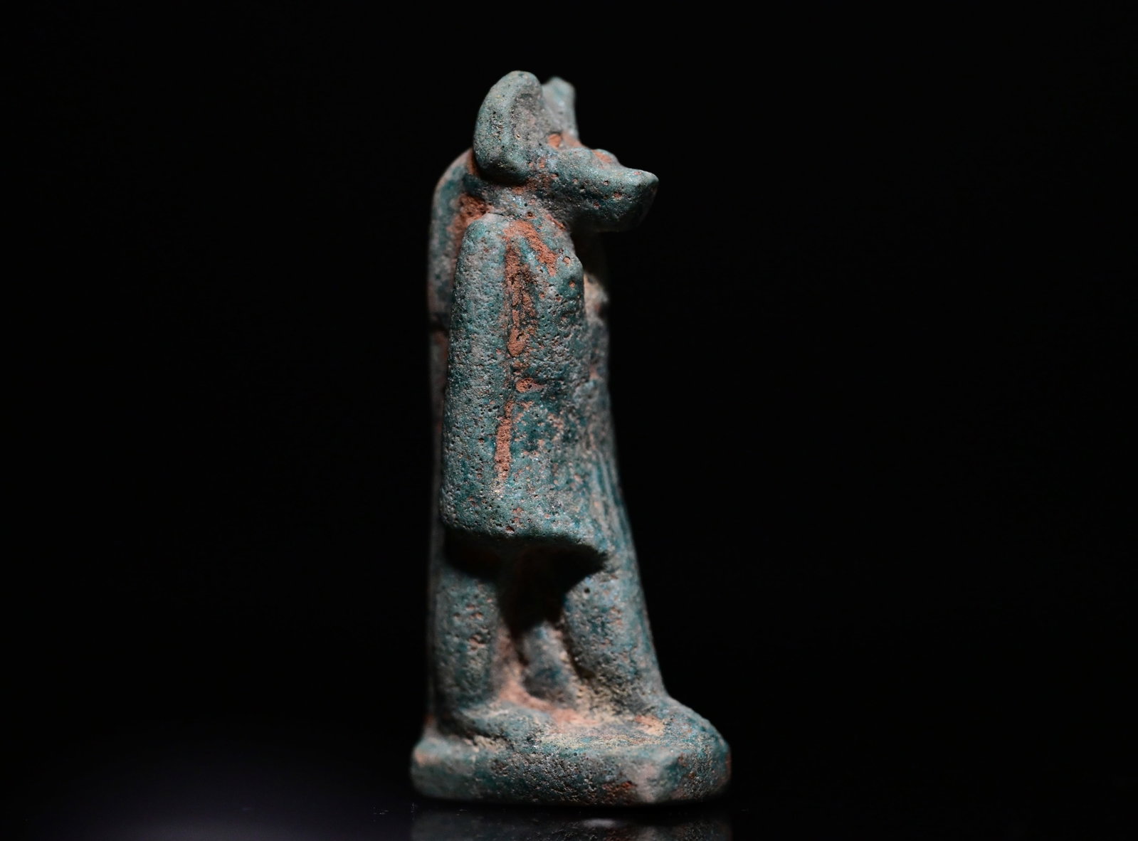 Egyptian faience amulet of anubis (1 of 6)
