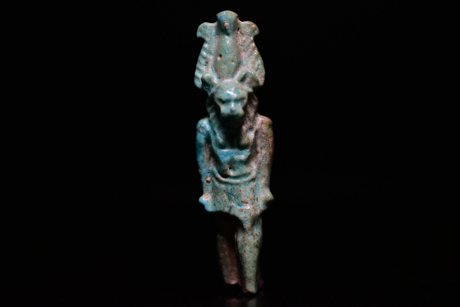 Egyptian faience shekmet amulet (1 of 6)