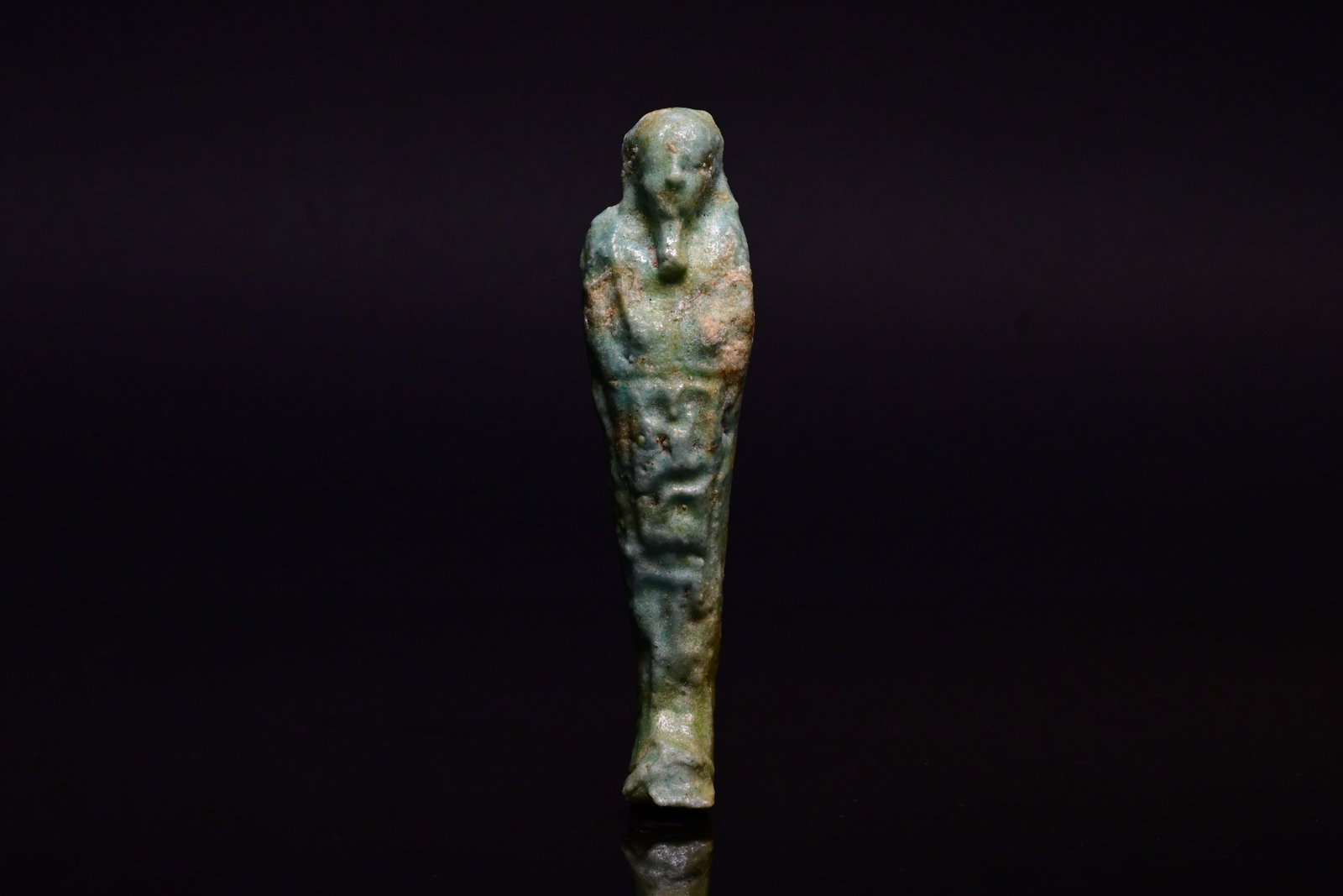 Egyptian Blue-Glazed Faience Shabti (1 of 4)