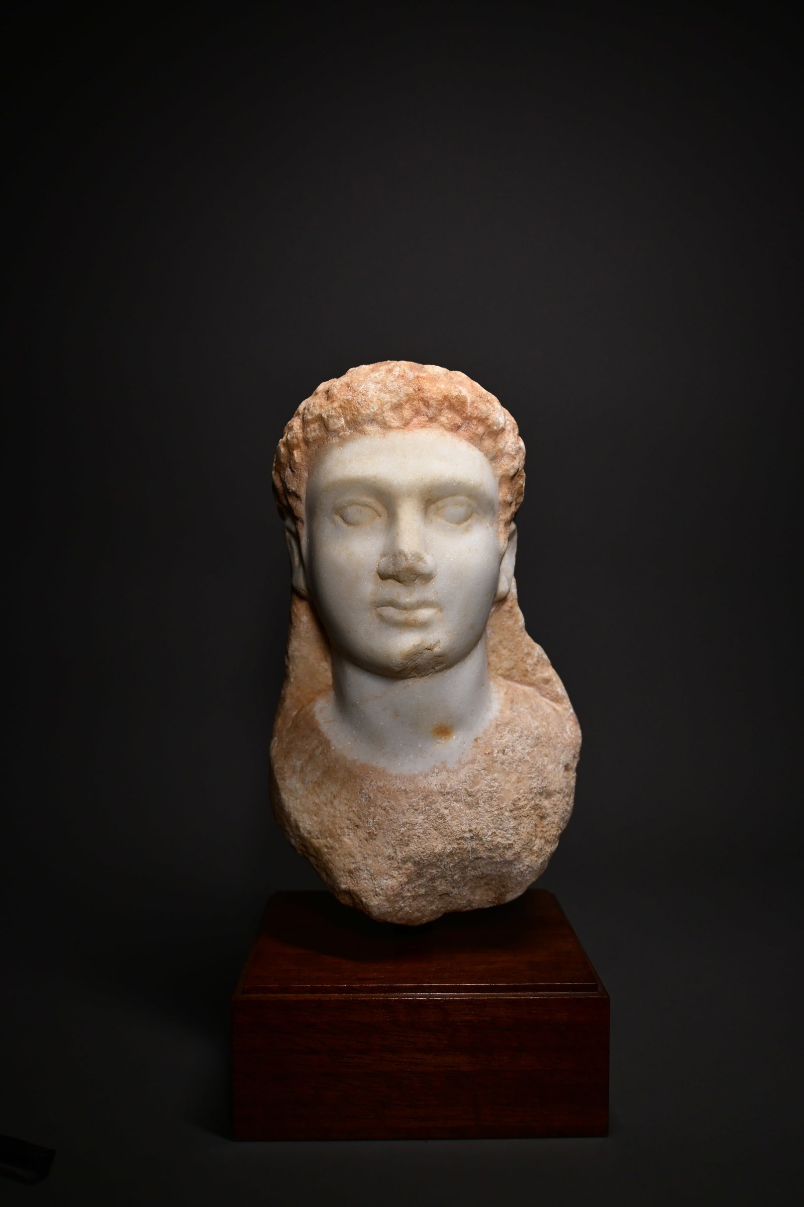 Greek Hellenistic marble head (1 of 6)