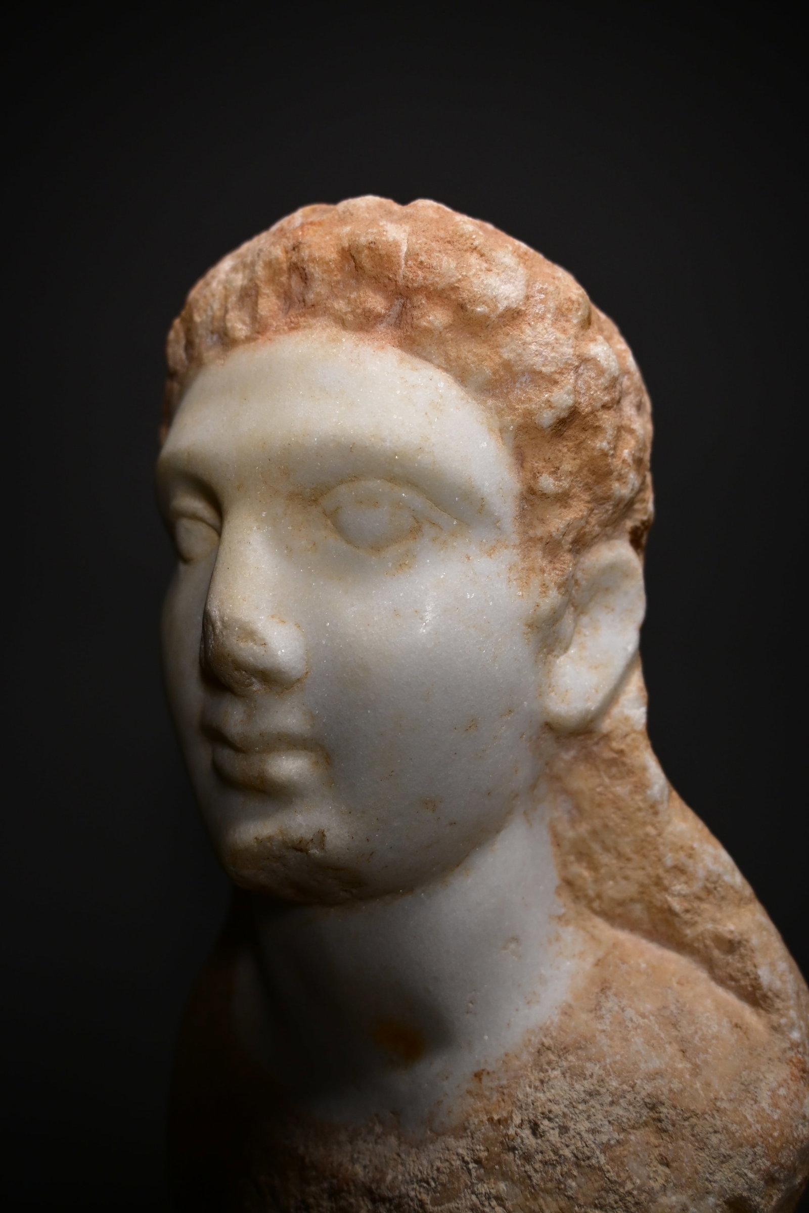 Greek Hellenistic marble head - 6