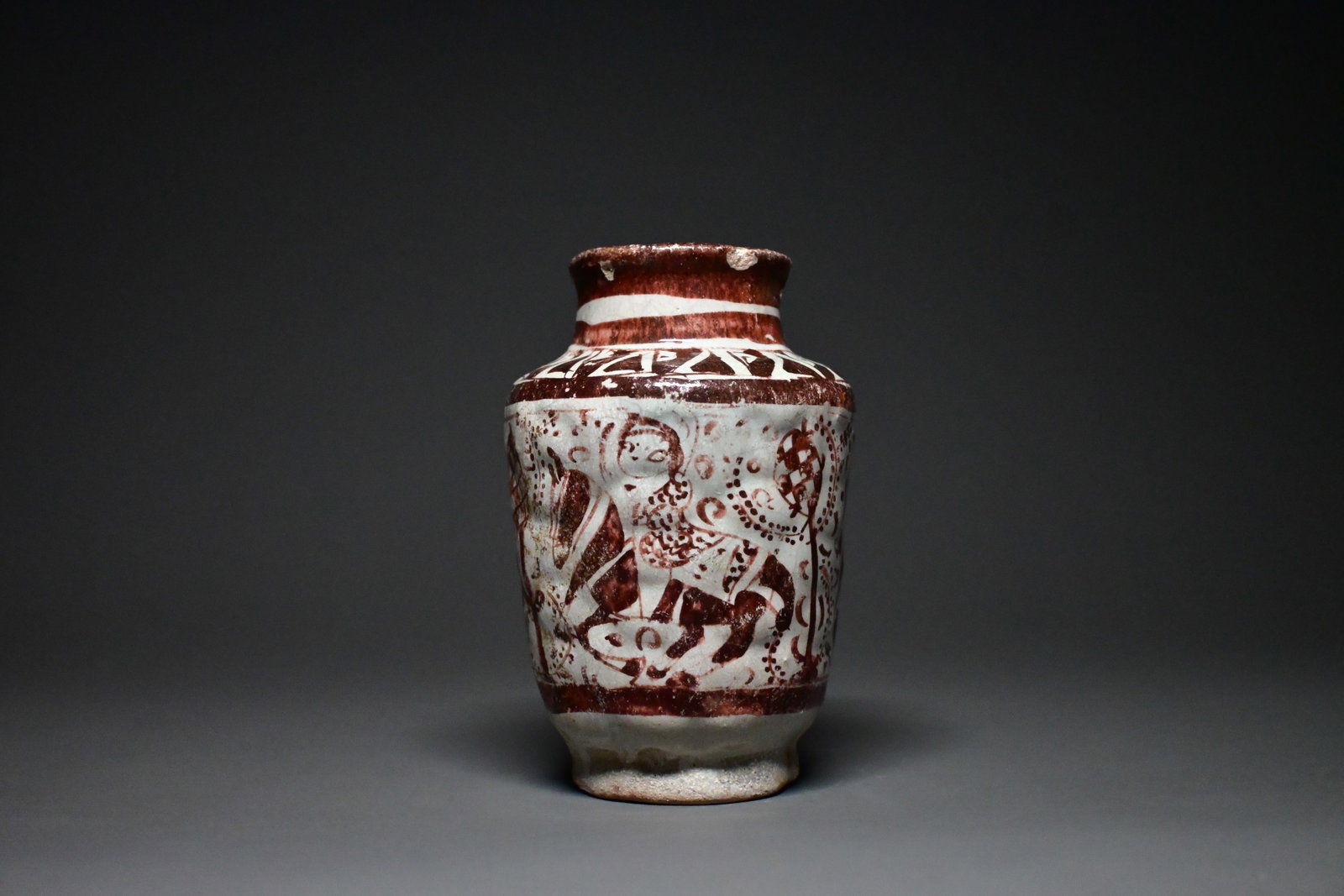 KASHAN LUSTRE POTTERY APOTHECARY JAR (ALBARELLO) (1 of 5)