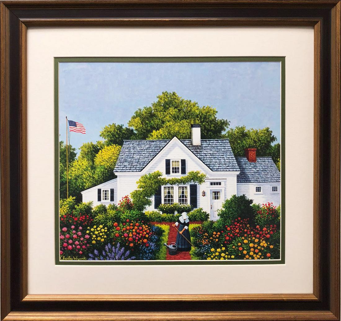 Charles Wysocki "Elizabeth's World" New CUSTOM FRAMED Art (1 of 3)