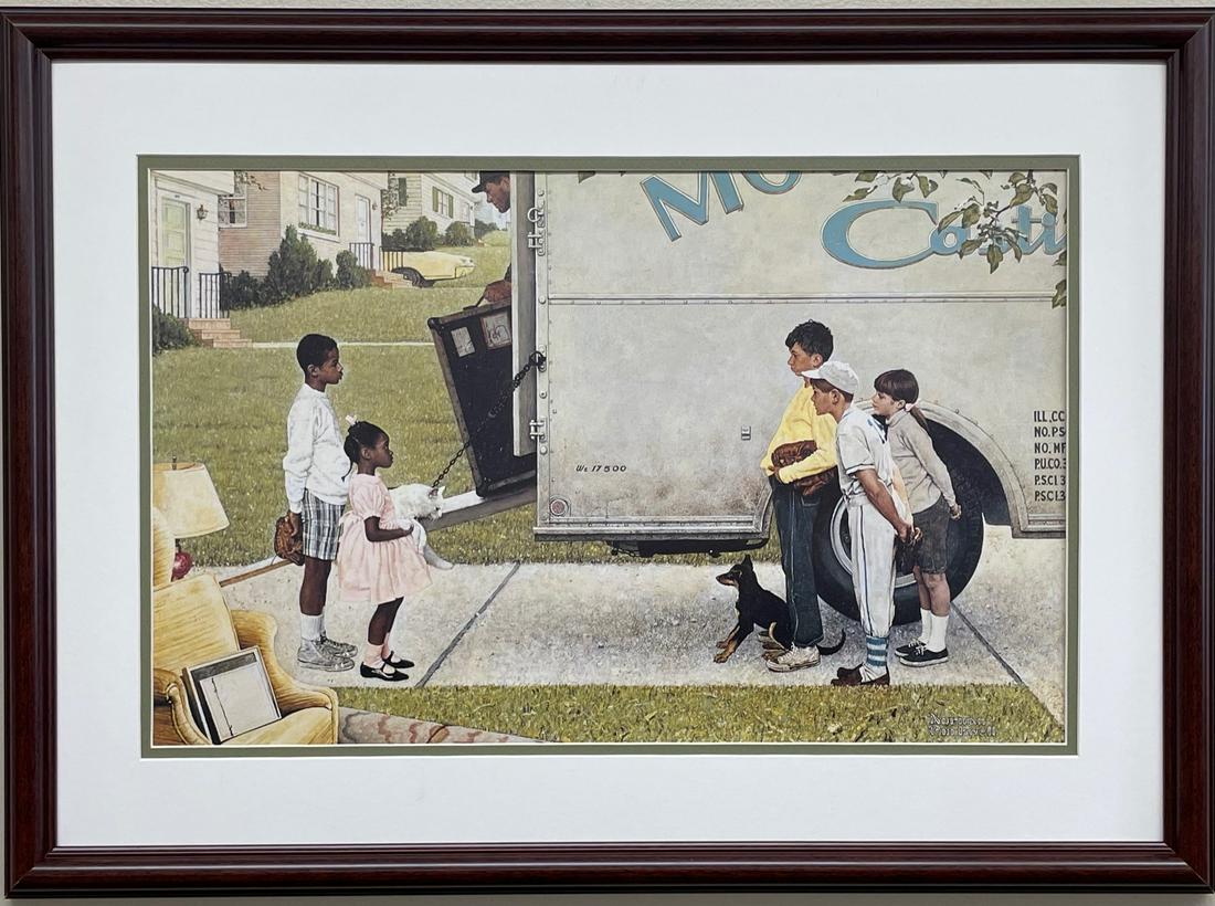 NORMAN ROCKWELL "NEW KIDS IN THE NEIGHBORHOOD (MOVING DAY)" (1 of 3)