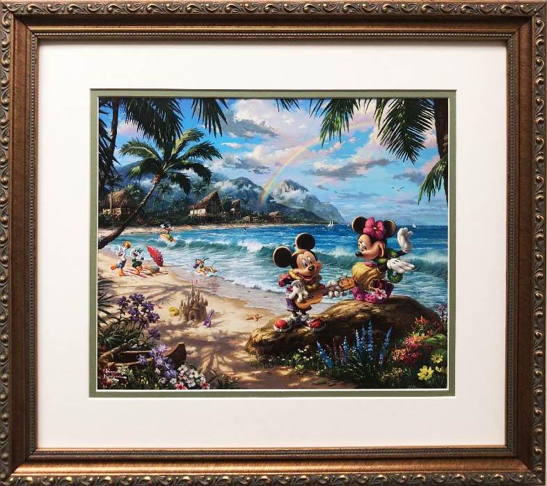 THOMAS KINKADE "Mickey and Minnie in Hawaii" Disney (1 of 3)