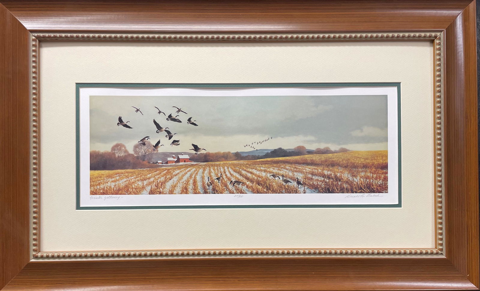 GERALD LUBECK "WINTER GATHERING" Hand Signed! (1 of 6)