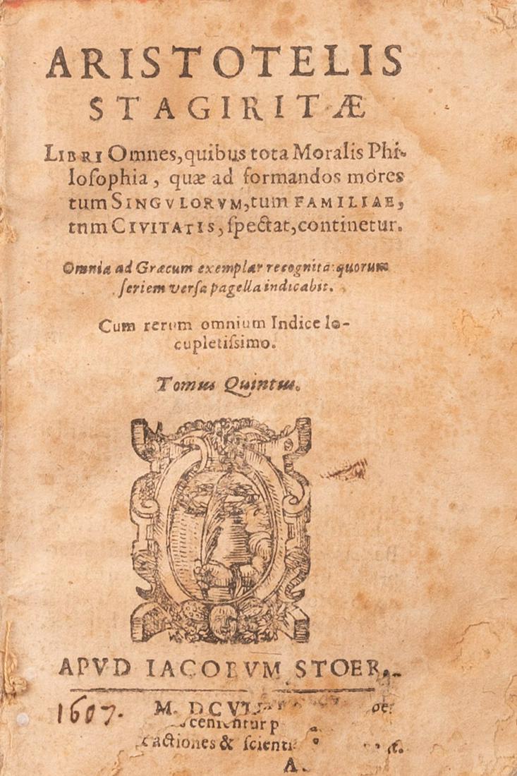 ARISTOTELIS STAGIRITAE. (1 of 1)