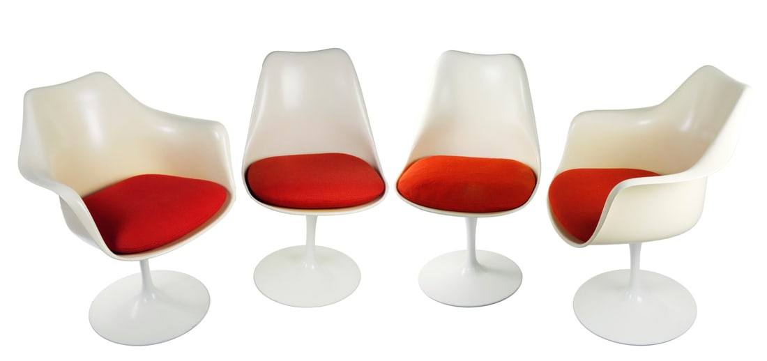 Eero Saarinen Gruppo di 4 sedie TULIP, produzione Knoll International - Stati Uniti d'America (1 of 1)